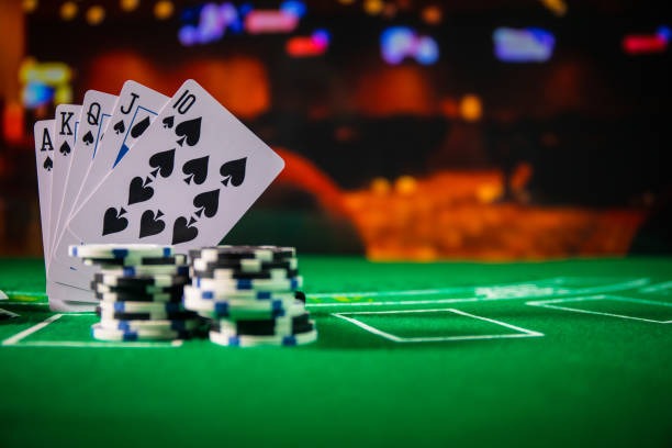 Bandar Ceme table layout with six player seats and professional dealer